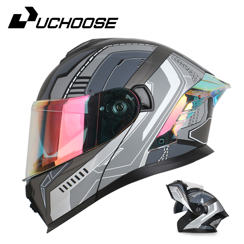 Full Face Motorcycle Helmet With Bluetooth - خوذة دراجة نارية معيارية من Uchoose