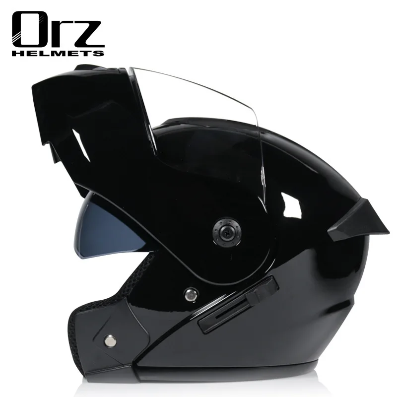 Dual Visor Motorcycle Racing Helmet - Orz901 عدسة مزدوجة كامل الوجه سباق