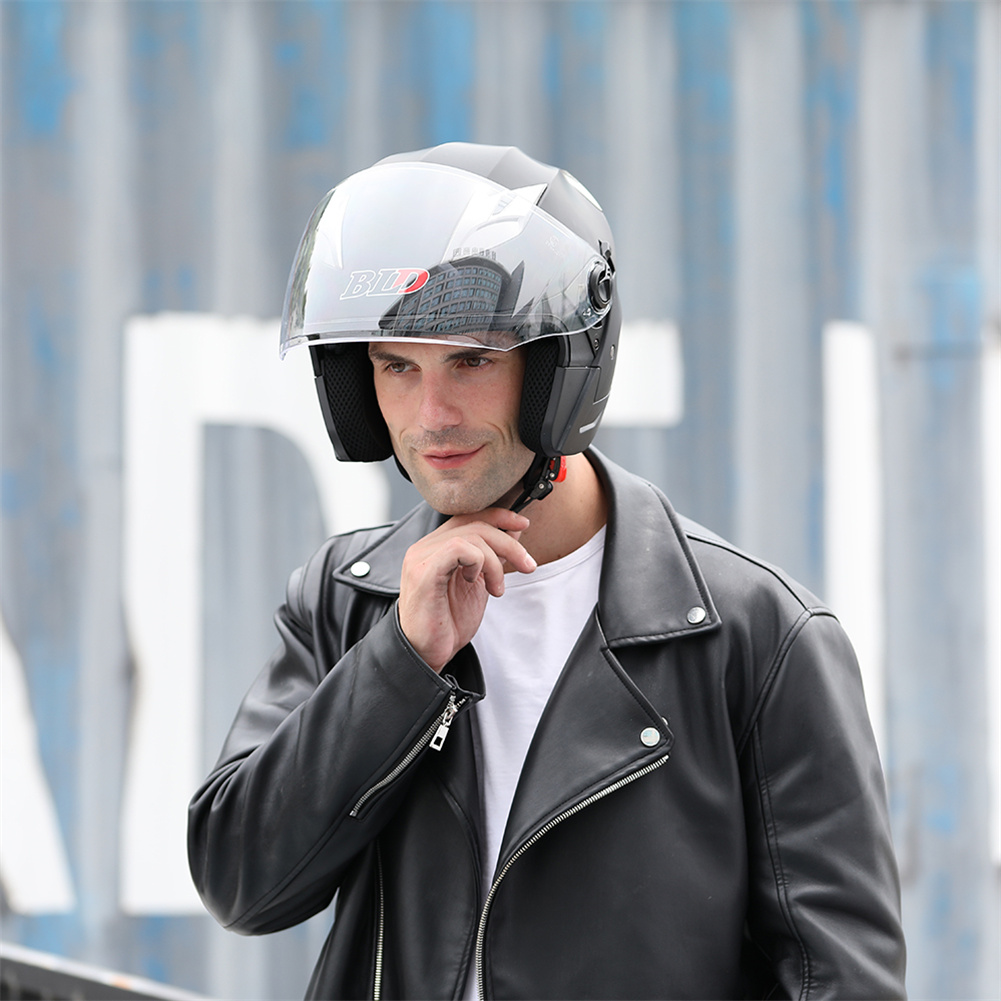 BLD أنيق 3/4 نصف الوجه خوذة مو - مراجعة Full Face Motorcycle Helmet With Bluetooth وسعره