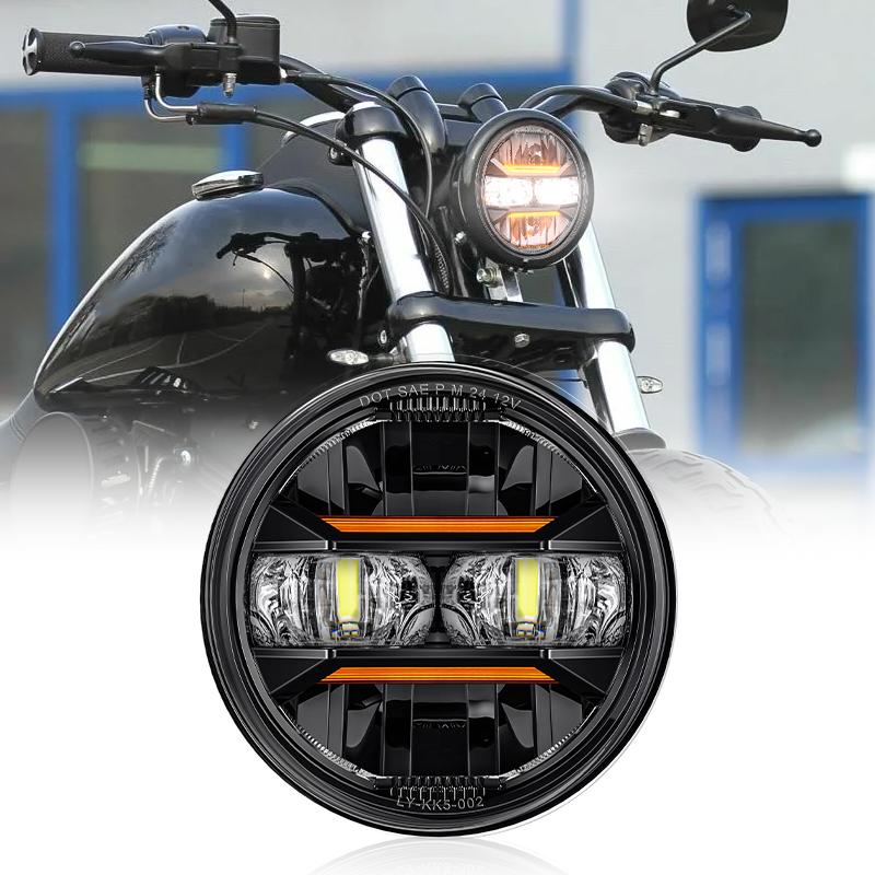 مصباح أمامي LED عالمي للسيارة  - مراجعة Universal Motorcycle Led Headlight Projector وسعره