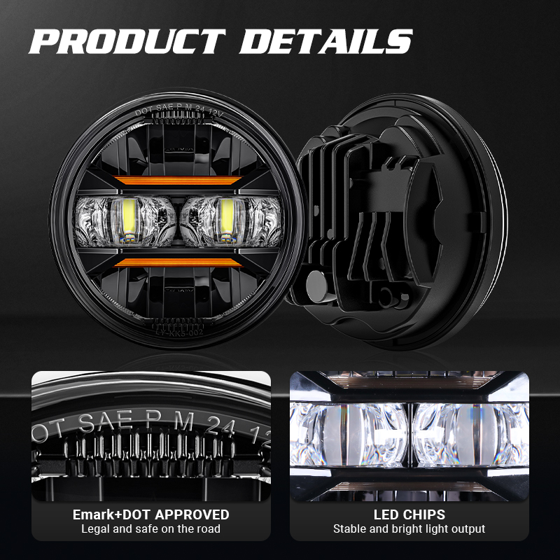 مصباح أمامي LED عالمي للسيارة  - مراجعة Universal Motorcycle Led Headlight Projector وسعره