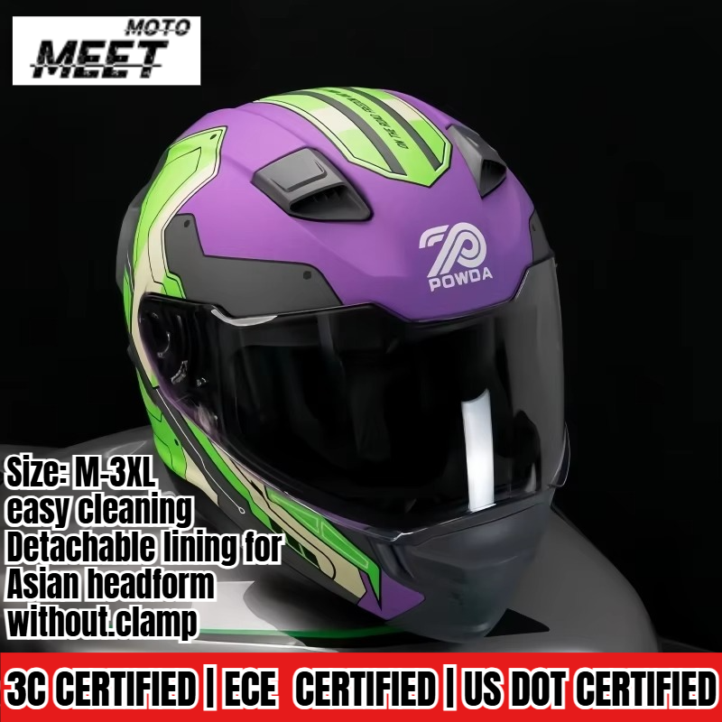 خوذة دراجة نارية كاملة للوجه،  - مراجعة Dual Visor Motorcycle Racing Helmet وسعره