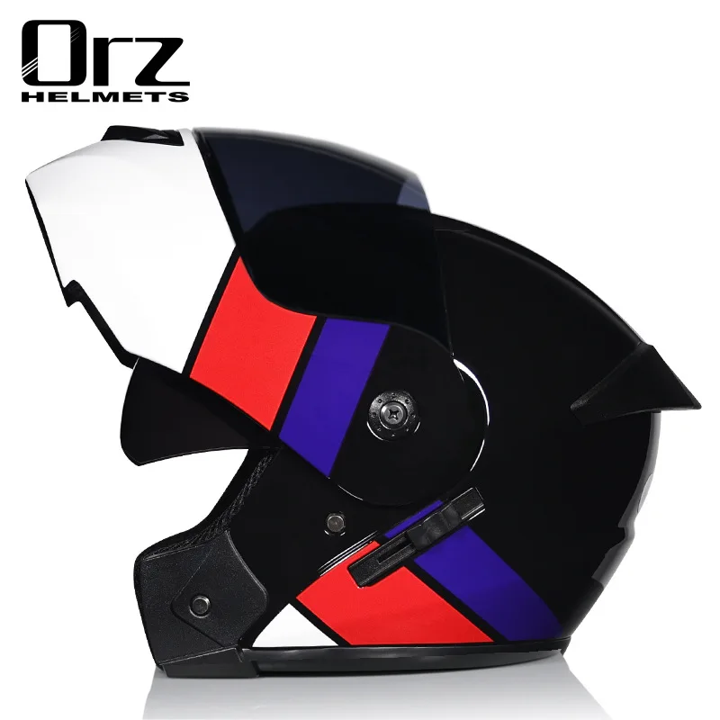 Orz901 عدسة مزدوجة كامل الوجه  - مراجعة Dual Visor Motorcycle Racing Helmet وسعره
